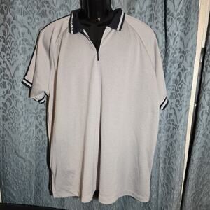 Vintage Polo Sport Ralph Lauren 1/4 Zip Polo XXL Grey 90 Polo 67 Collar Spellout